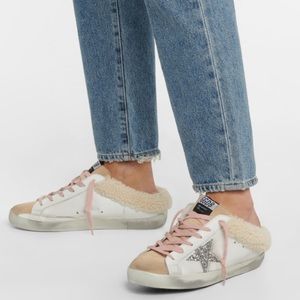 Golden Goose Superstar Sabot Sherpa slide mules Sz 40
